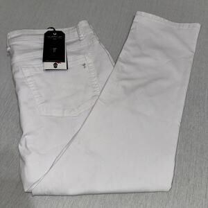 tpj The Perfect Jean Men Slim Thick Fit White Stretch Denim 40x28 NWT